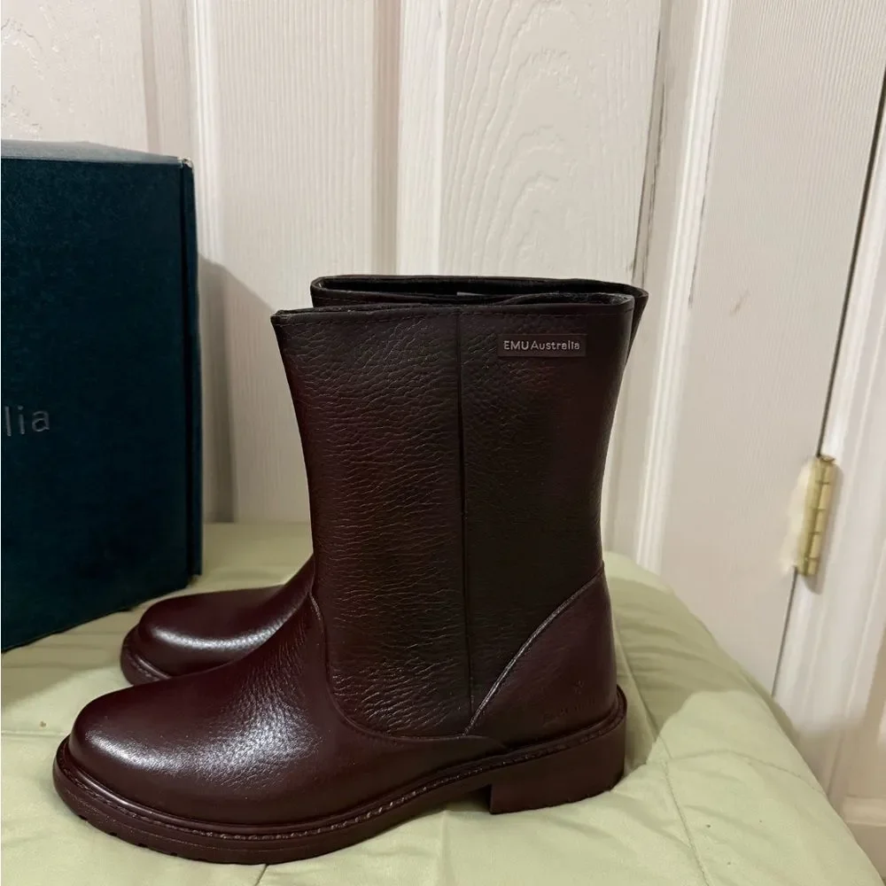 EMU Australia Kerie Rainboot Waterproof Red Wine US-6 NWT